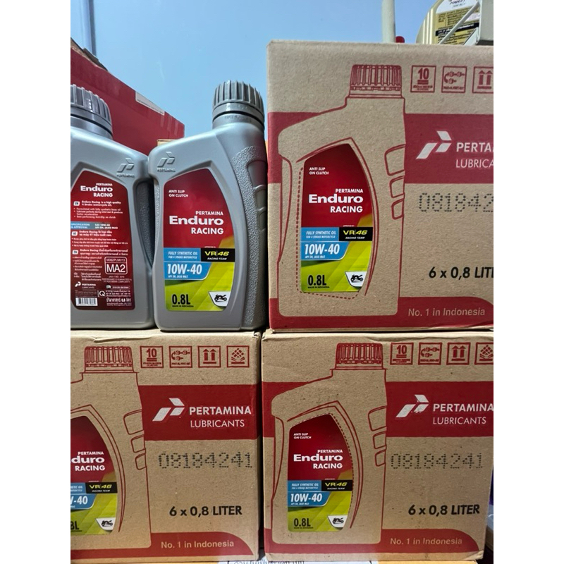 *ยกลัง 6 ขวด* Enduro racing 4T fully synthetic 10w-40 JASO MA2 ขนาด 0.8 ลิตร