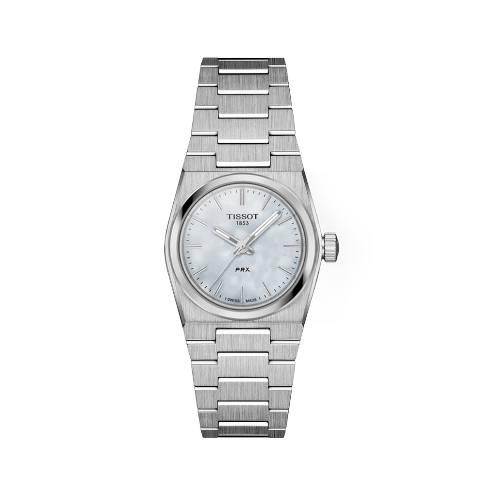 Tissot PRX 25mm ทิสโซต์ พีอาร์เอ็กซ์ มุกสีขาว T1370101111100 นาฬิกาผู้หญิงผู้ชาย