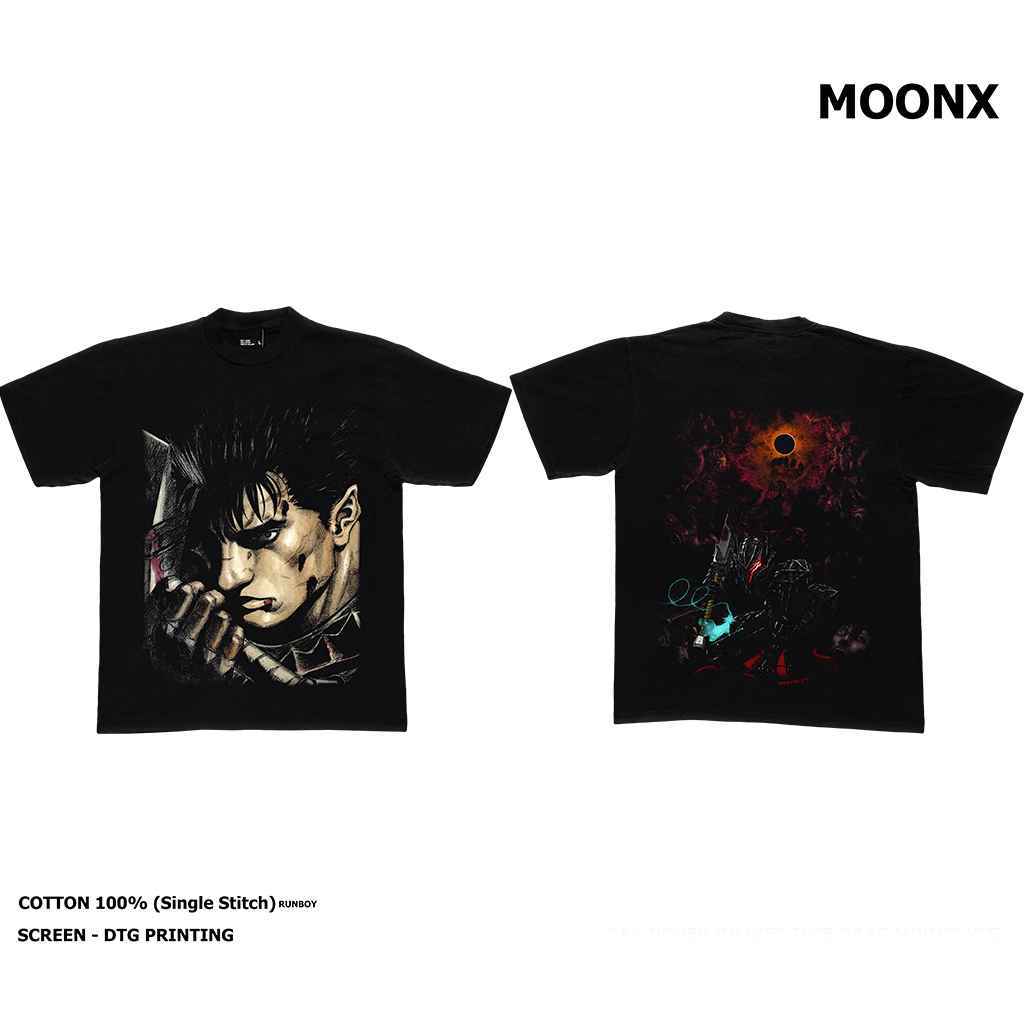 เสื้ออนิเมะ Guts Berserk | Anime Bootleg T-shirt | Manga Vintage Shirt