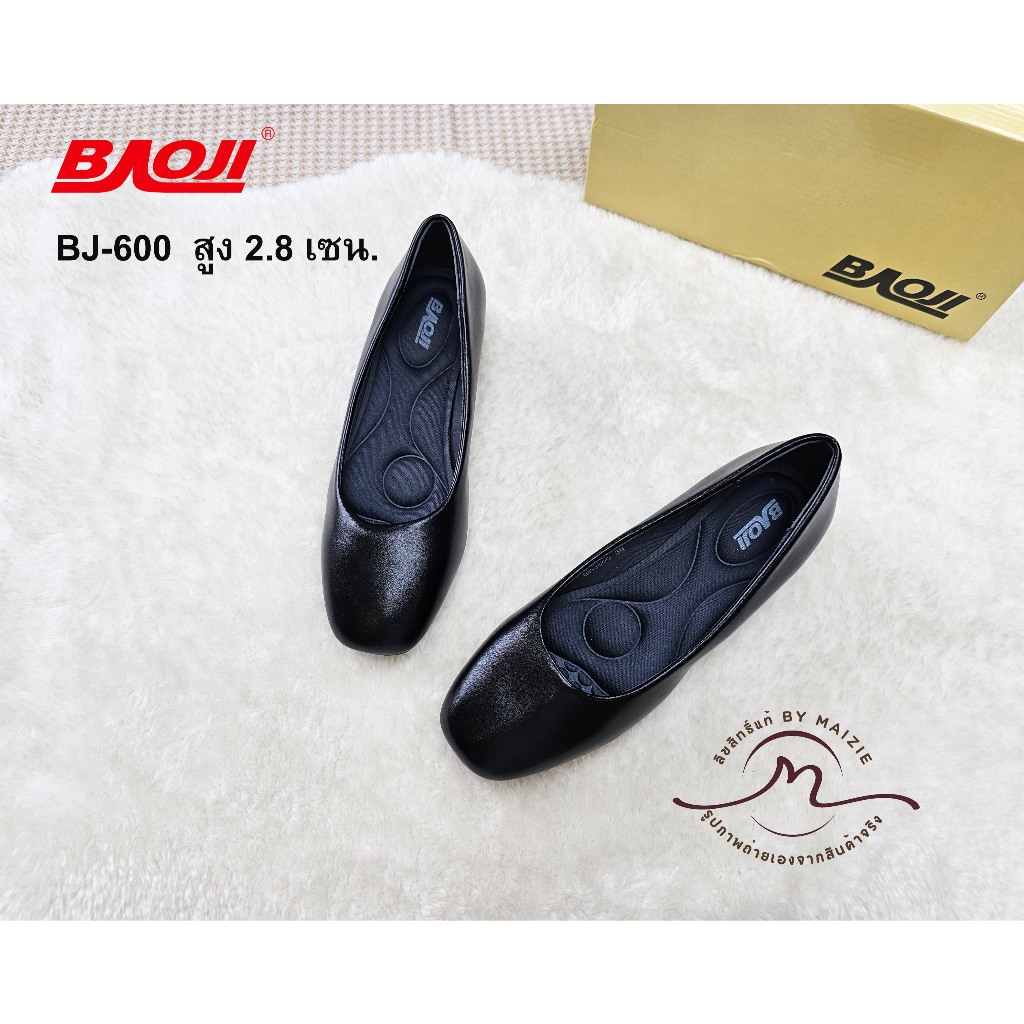 **BAOJI** [ลิขสิทธิ์แท้ ตัวแทนขายเอง] (BBJ-600) รองเท้าคัชชู ใส่ทำงาน *ผู้หญิง* ส้นสูง 2.8 ซม. เบาหวิว (By MAIZIE)