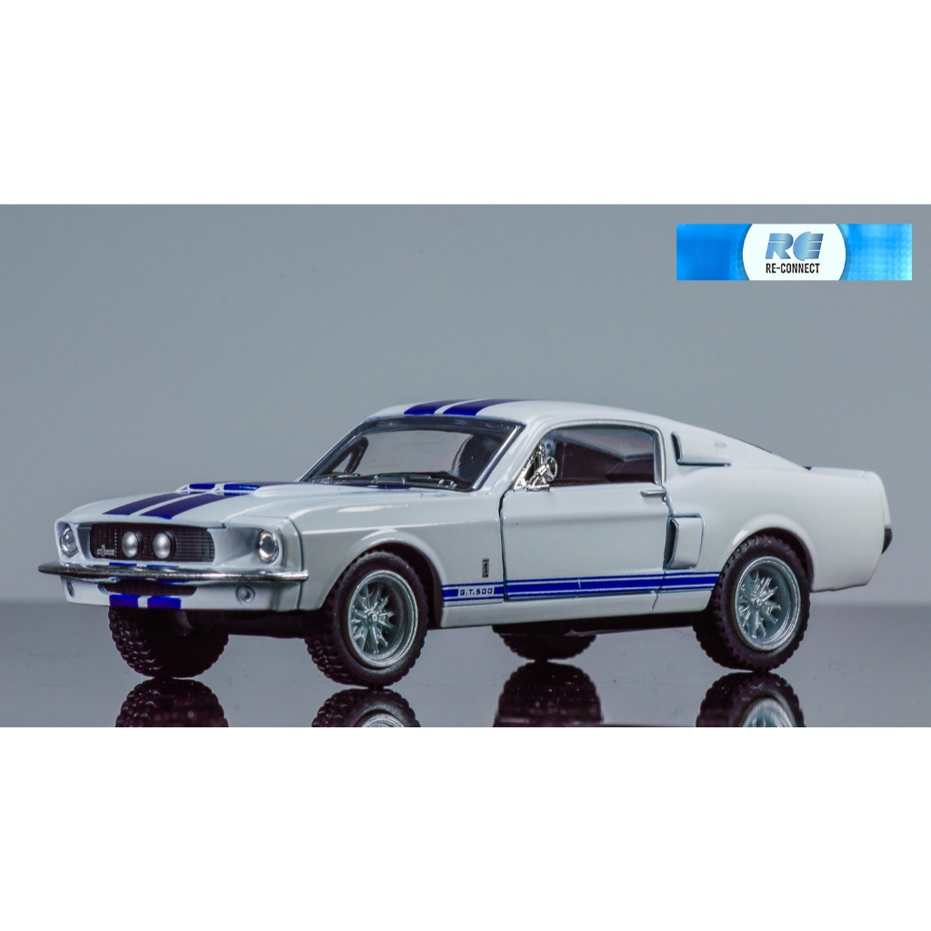 โมเดลรถฟอร์ด มัสแตง ม้าป่าคะนอง ของเล่น สะสม KINSMART 1:38 Classic Model Car 1967 Ford Mustang Shelby GT500 Diecast Toy