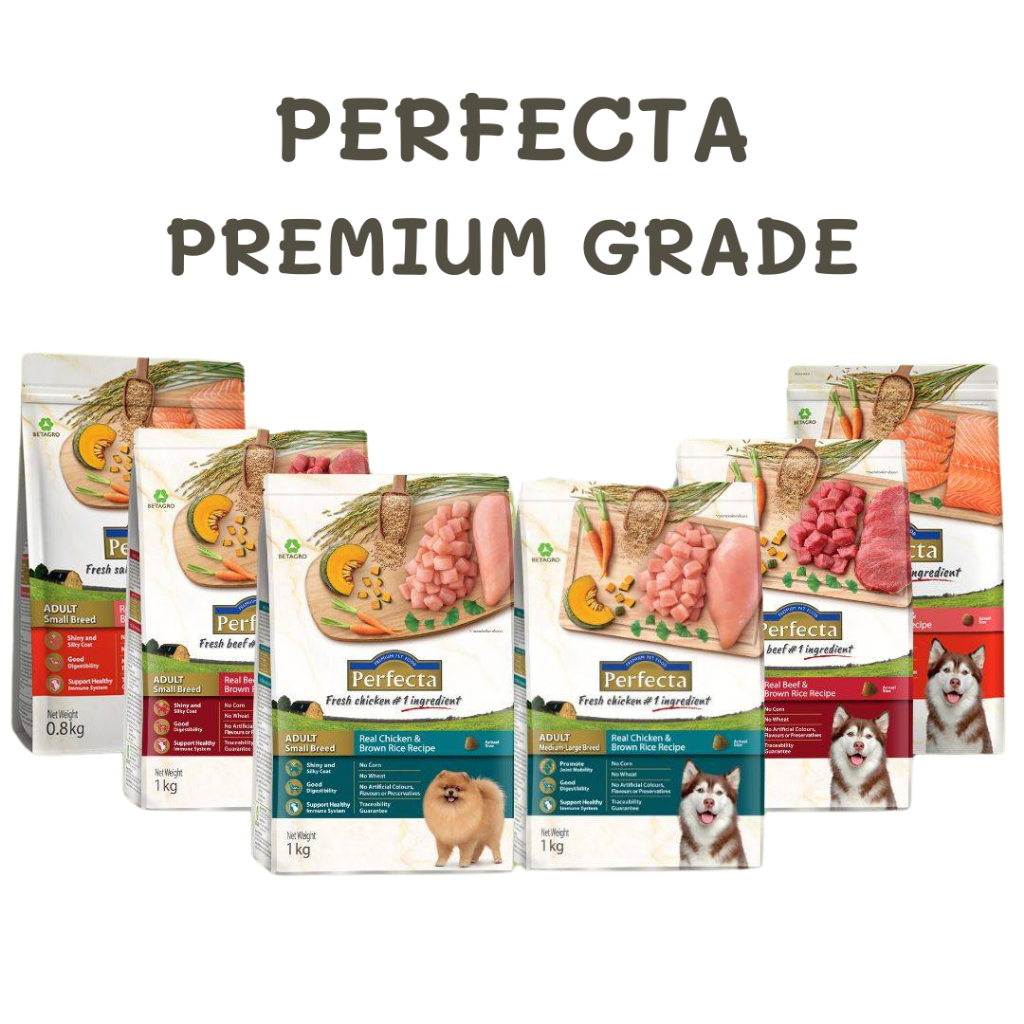 โฉมใหม่ อาหารสุนัขเฟอเพคต้า อาหารเกรดพรีเมี่ยม Perfecta Dog Food premium grade 1 kg