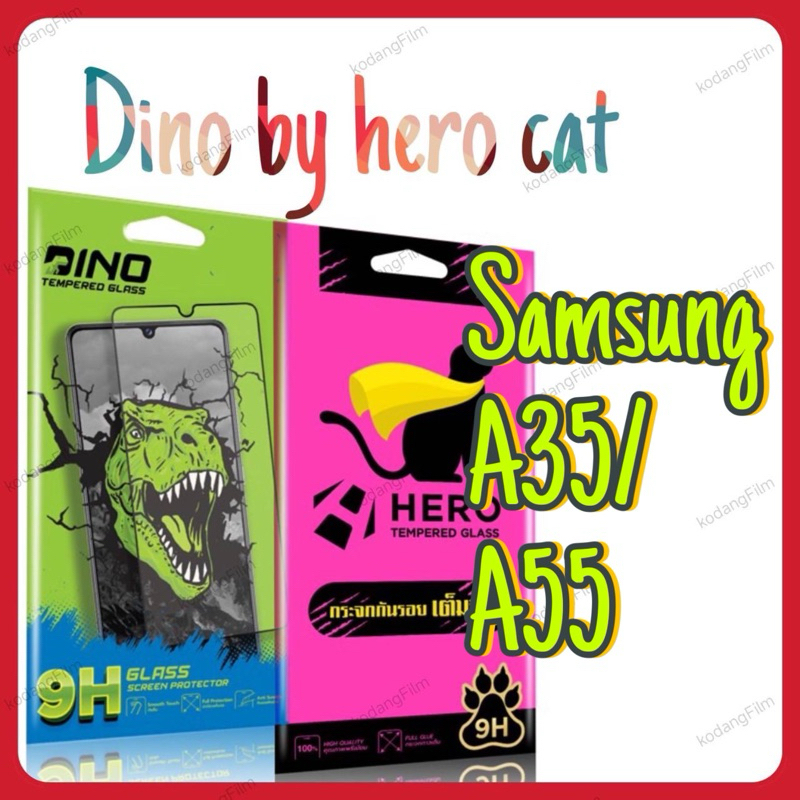 Dino BY  Hero CAT กระจกเต็มจอ Samsung A35 5G / A55 5G ออกใบกำกับภาษีได้