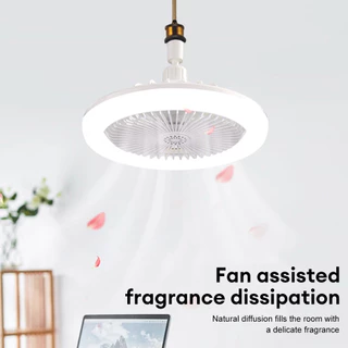 ใหม่ พัดลมติดเพดาน พร้อมหลอดไฟ โคมไฟพัดลม E27 30W Led