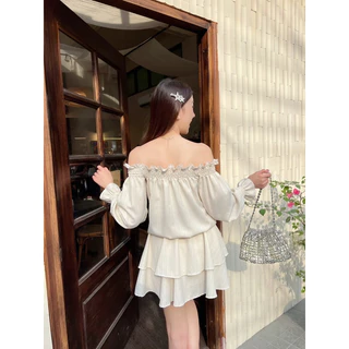 เดรสปาดไหล่แขนยาว -ttm / VB0513