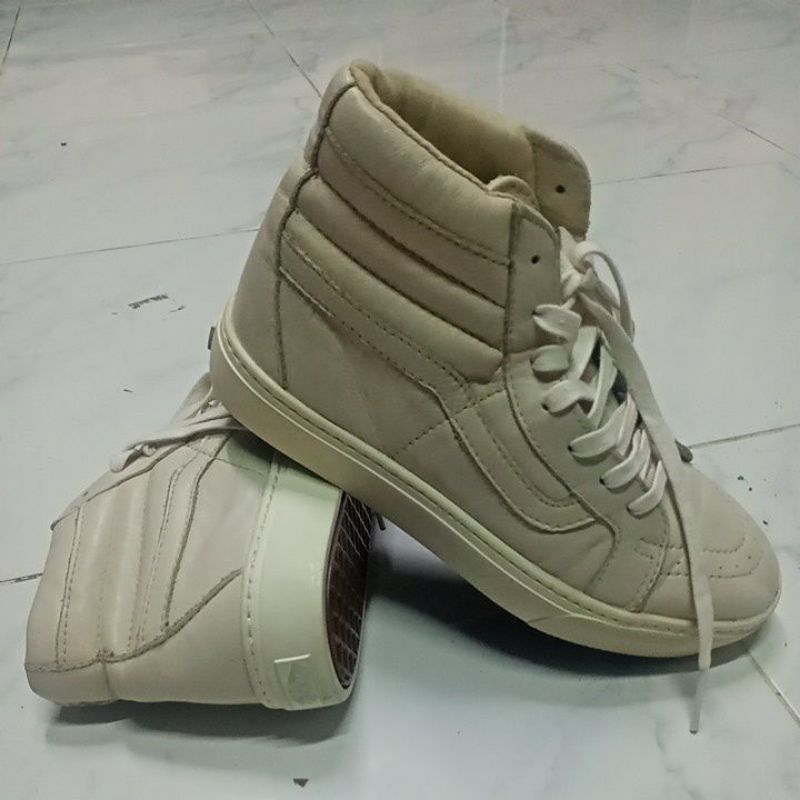 Vans SK8-HI Cap California Leather Whisper White