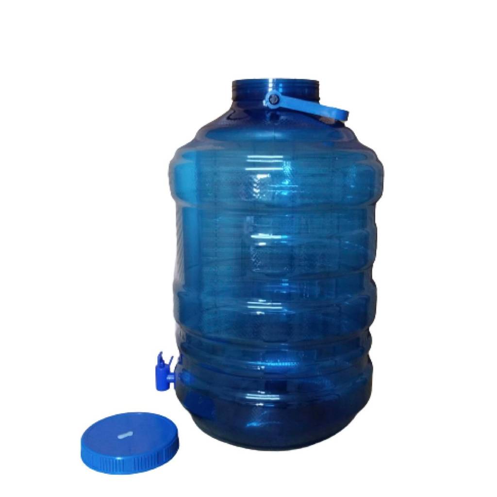 ถังน้ำ PET เกรดA 20 ลิตรแบบมีก๊อกสีน้ำเงิน