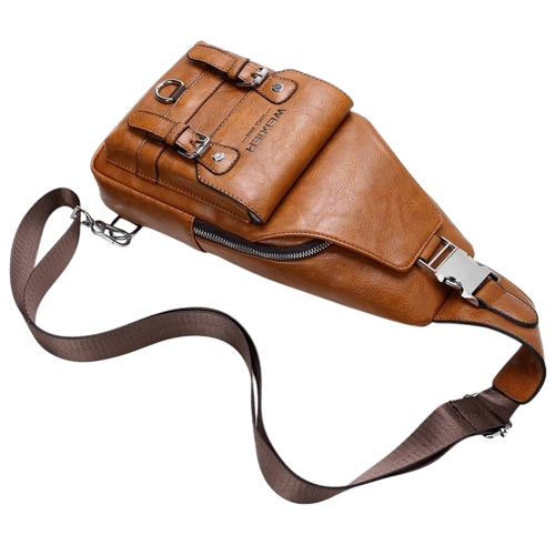 กระเป๋าคาดอก หนังpu แฟชั่น ผู้ชาย bag design รุ่น 129