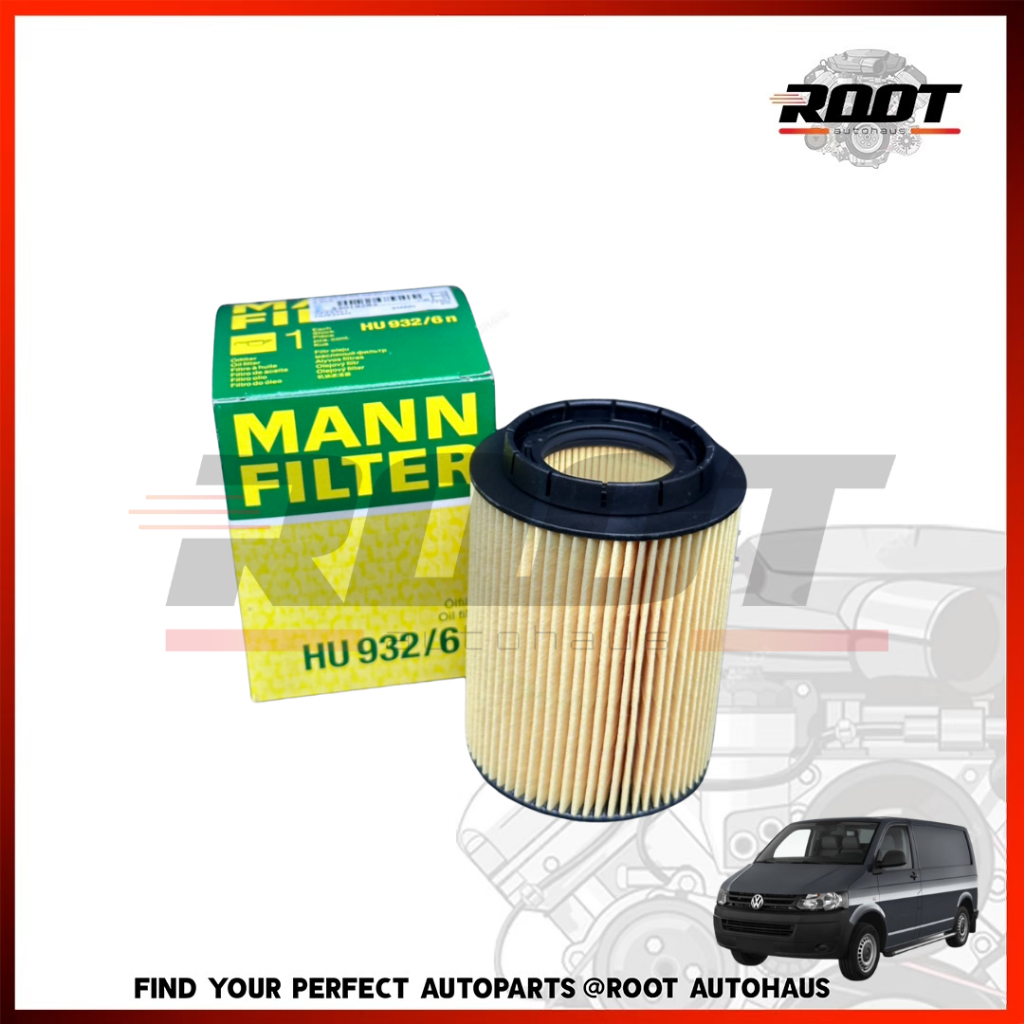 MANN กรองเครื่อง Volkswagen Transporter T5 / AUDI A8 PC CAYENNE I 9PA เบอร์ HU932/6n