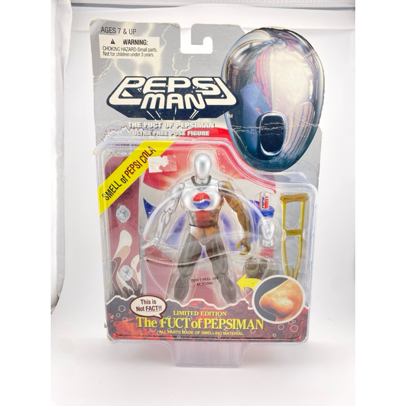 PEPSI MAN Pepsiman Ultra Free Pose Figure Cola Version BANDAI 1998 from JPN Rare แท้/ญี่ปุ่น ของใหม่