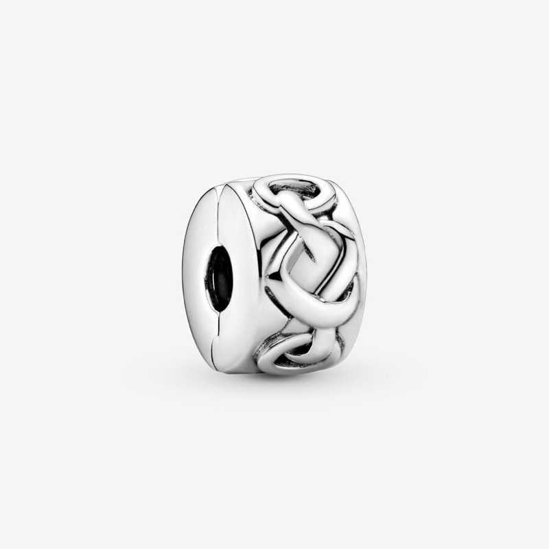 (ของแท้💯 พร้อมส่ง🔥) Pandora Knotted Hearts Clip แพนโดร่าคลิปหัวใจ