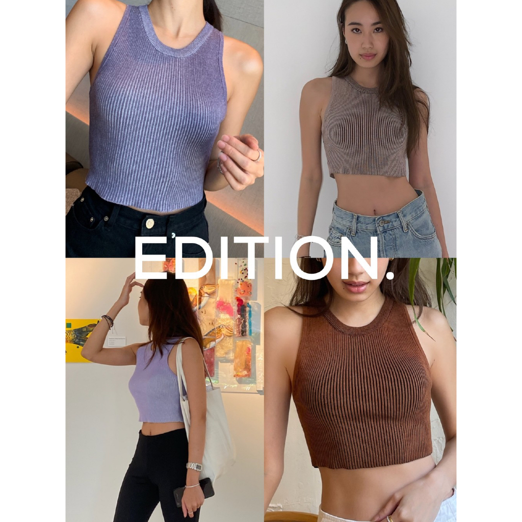 editionwear KNIT CROPPED TOP (ความยาว 15")