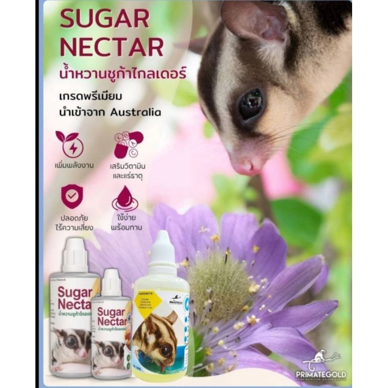Sugar Nactar-Power Lyte น้ำหวานดอกไม้ วิตามินฟื้นฟูสัตว์เลี้ยง อาหารชูก้าร์ไกลเดอร์เกรดพรีเมียม นำเข้าจากออสเตรเลีย