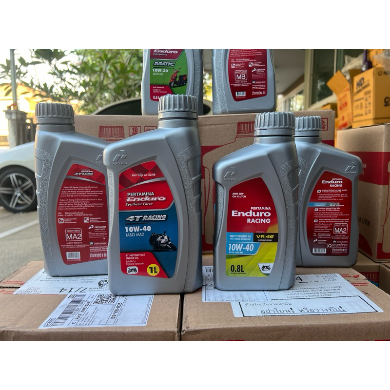 🔥หอม🔥 น้ำมันเครื่อง Enduro 4T racing 10w-40 เกรดสังเคราะห์ ขนาด 1 ลิตร หรือ 0.8 ลิตร