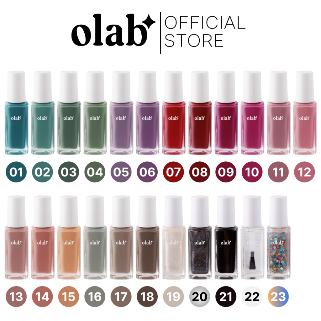 OLAB MY MOOD GEL NAIL POLISH - OL001 – OL023 ยาทาเล็บเจลไม่อบ แห้งไว