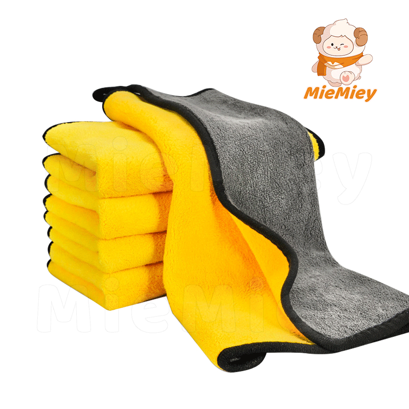 ผ้าเช็ดรถ 3D 30×30/30x60cm ทำความสะอาด หนานุ่ม เกรดพรีเมี่ยม ซับน้ำไว