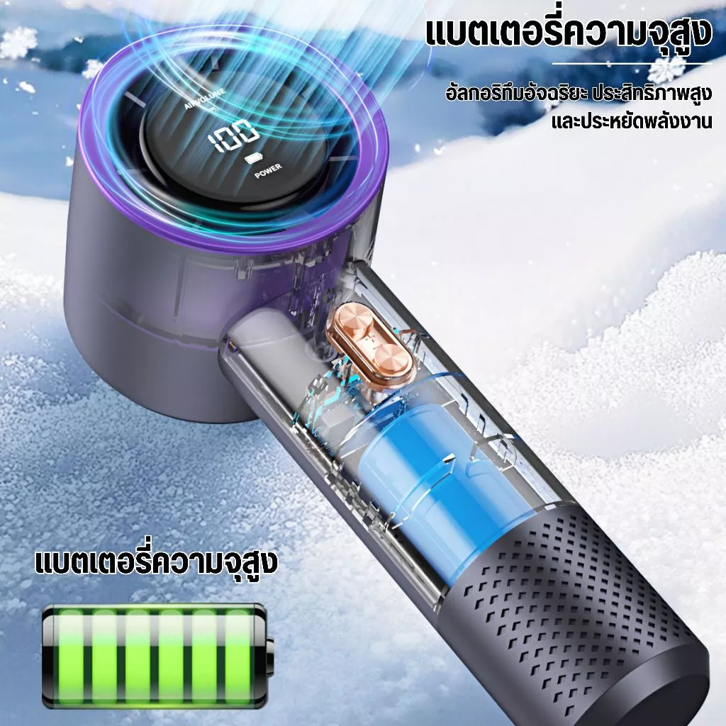 พัดลมมือถือ Turbo Fan ไร้ใบมีด จอ LED ปรับความเร็วได้ thumbnail 6