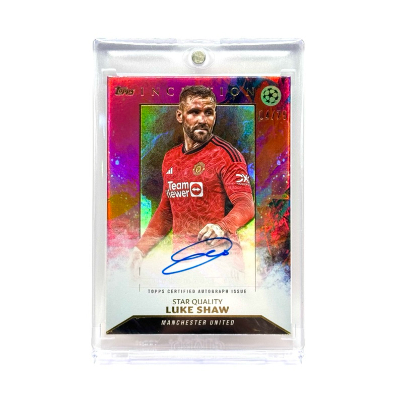Topps Inception LUKE SHAW MANCHESTER UNITED Autograph /75