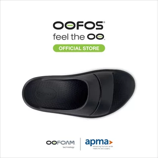 OOFOS Oomega Ooahh Black รองเท้าเพื่อการฟื้นฟู