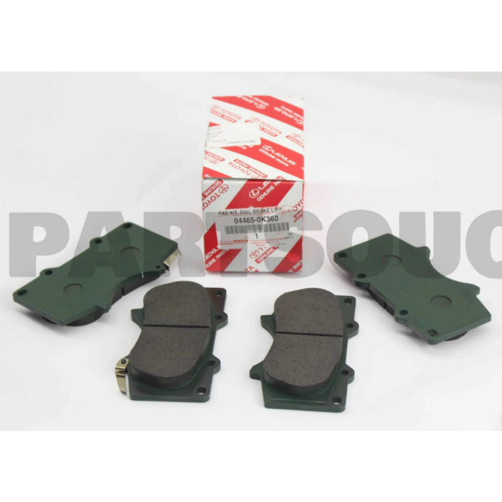 883. (ของแท้) 04465-0K360 ผ้าเบรคหน้าโตโยต้ารีโว่Revo Preruner 2wd..,ToyotaRevo4wd /เบิกศูนย์