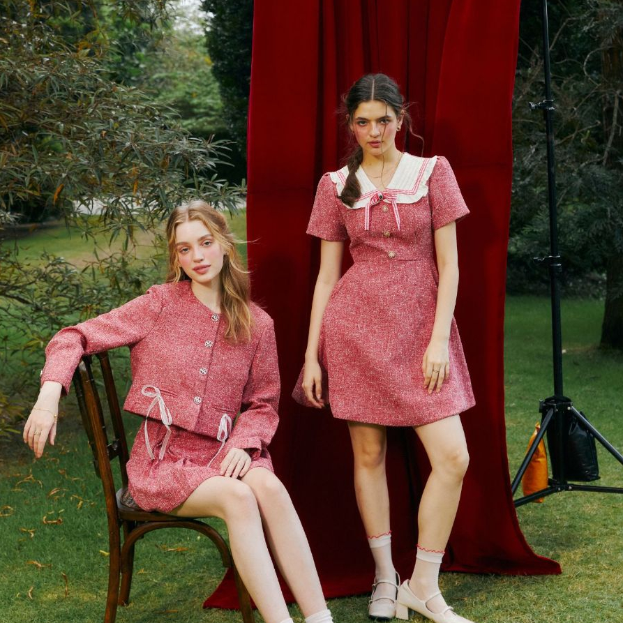 La Mignonne (XS-3XL) Irene Kira Dress เดรสใส่ทำงาน ใส่เที่ยว งานปกทหารเรือ กระดุมแต่งหลอกโลโกแบรนด์ 