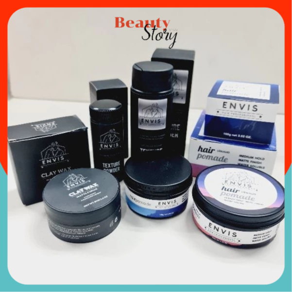 Envis Hair Pomade (เอ็นวิส) ปอมเมทเซ็ตผม/ แป้งเซ็ตผม TEXRURE POWOER / สเปรย์ยกโคน GROOMING SPRAY จัดทรงผม ใช้ดีอยู่ทรง