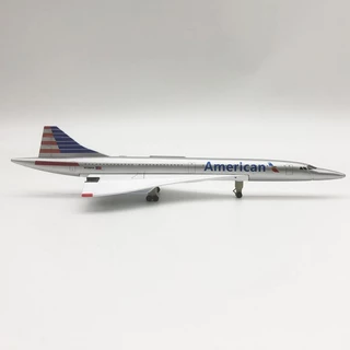[20 cm] รวม Concorde เครื่องบินเร็วกว่าเสียง. ทำด้วยเหล็ก มีล้อและขาตั้งโชว์ให้ งานดี Scale 1:400 - ของเล่น ของขวัญ