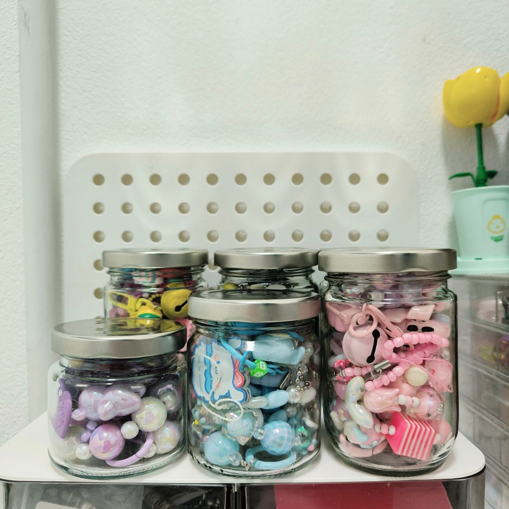 Mystery bead jar โหลสุ่มพวงกุญแจ โหลสุ่มลูกปัด โหลสุ่มสายคล้องโทรศัพท์ โหลสุ่มเครื่องประดับ