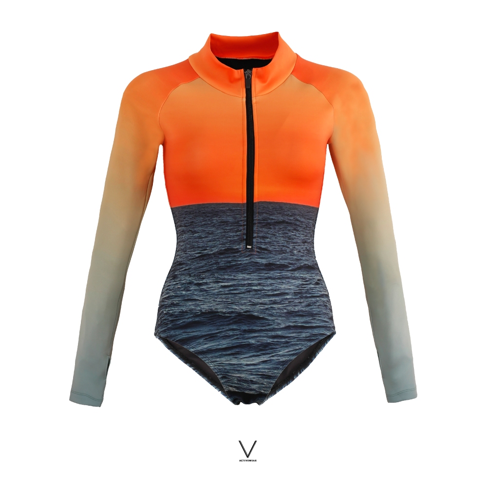 SS2025 BAJA CALIFORNIA COLLECTION SUNSET UV BODYSUIT บอดี้สูท ใส่ว่ายน้ำ มีฟองน้ำในตัวผ้าหนา กัน UV UPF 50+