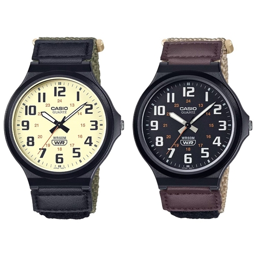 CASIO นาฬิกาข้อมือผู้ชาย สายผ้า รุ่น MW-240,MW-240B,MW-240B-3B,MW-240B-5B