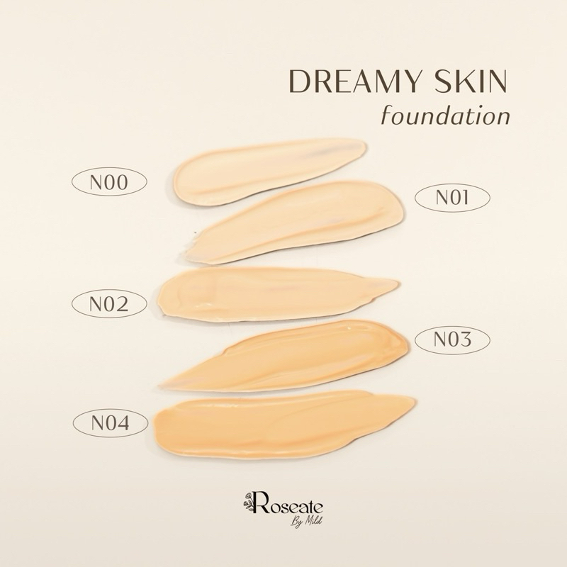 (แบบซอง) รองพื้นผิวเป๊ะ Roseate Dreamy Skin Foundation ปกปิดเนียนกริบ คุมมัน กันน้ำ SPF50 PA+++ 3g รูปที่ 3