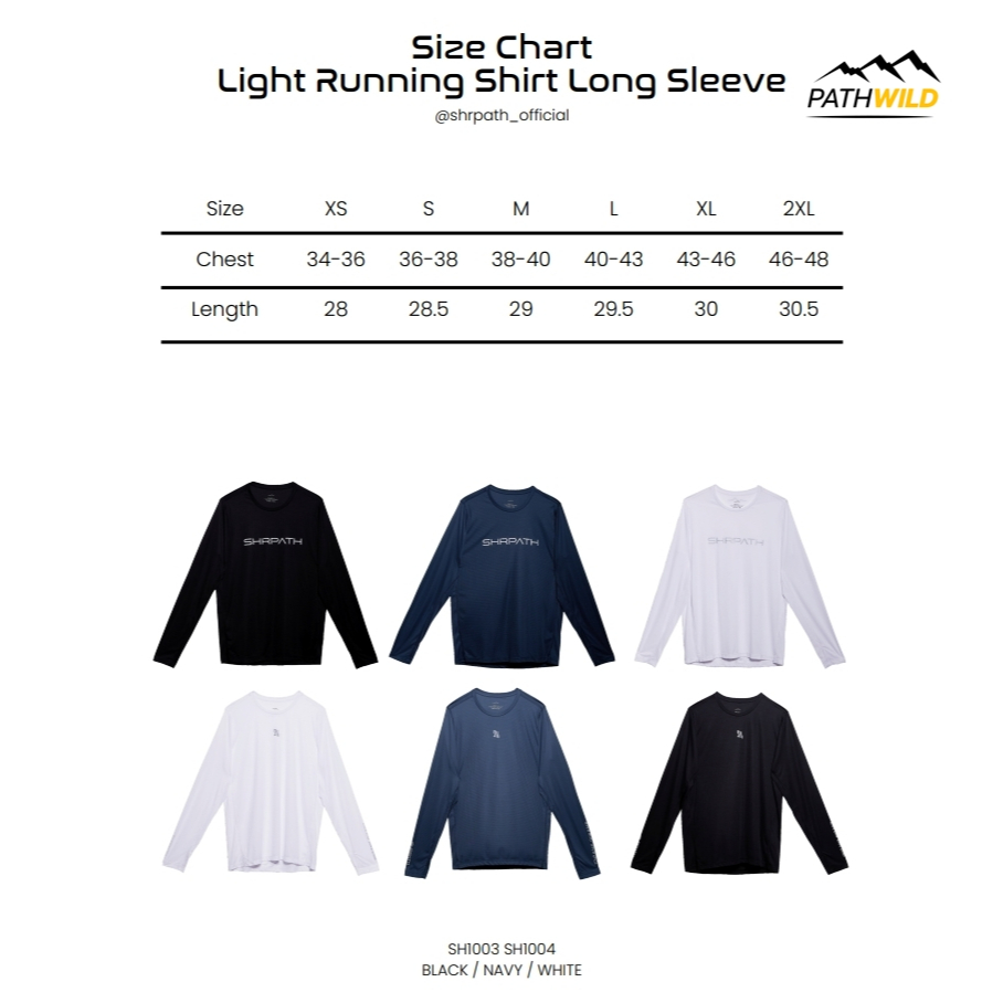 SHRPATH LIGHT RUNNING SHIRT LONG SLEEVE เสื้อวิ่งแขนยาว กันแดดดี น้ำหนักเบา ระบายอากาศได้ดี แห้งเร็ว ใส่สบาย UNISEX - รูปที่ 7