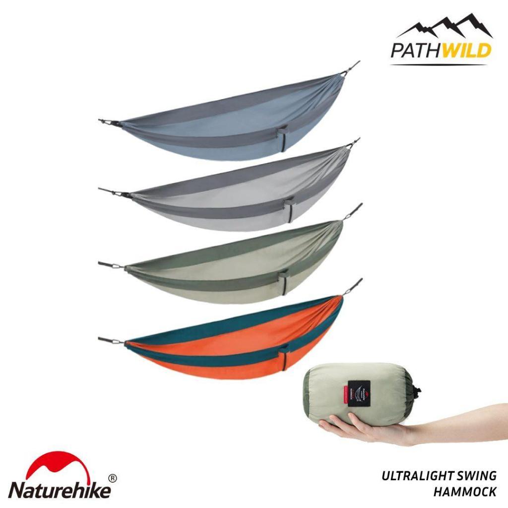 NATUREHIKENH21DC011 ULTRALIGHT SWING HAMMOCK เปลน้ำหนักเบา พับเก็บได้เล็ก พกพาง่าย เนื้อผ้า 310T Polyester รับน้ำหนักได้