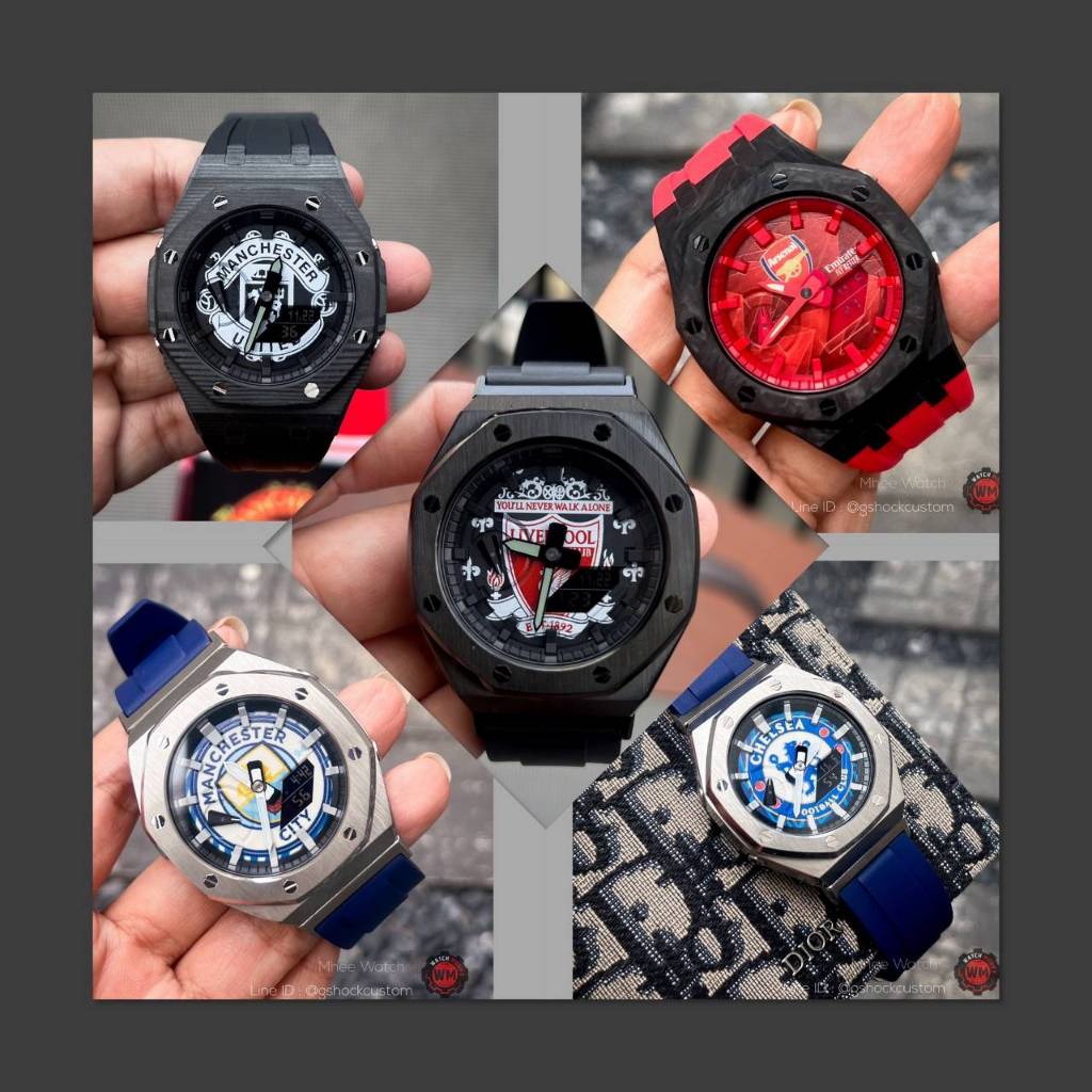 G-SHOCK Custom ทีมฟุตบอล Ga-2100 AP Rubber Stainless