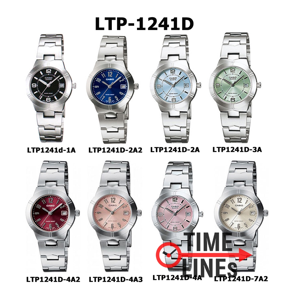 CASIO รุ่น LTP-1241D นาฬิกาผู้หญิง สายสแตนเลส กล่องและประกัน 1ปี LTP1241 LTP-1241 LTP1241D LTP1241