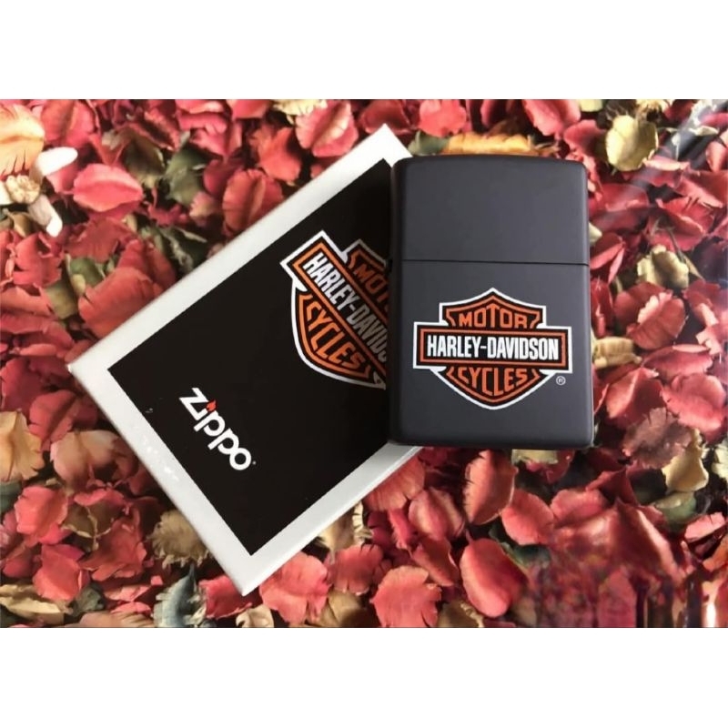 ZIPPO ฮาร์ลีย์-เดวิดสัน สีดำ แท้ 100% USA