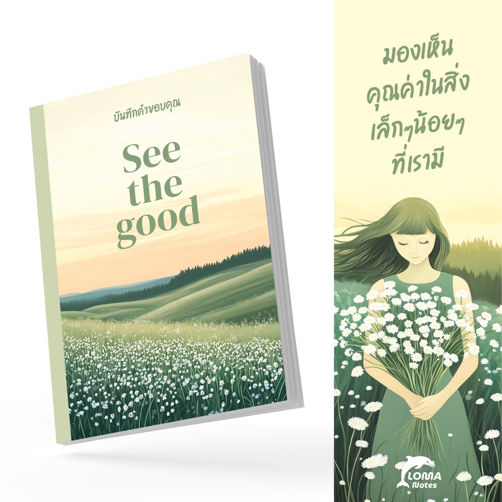 สมุดไดอารี่ บันทึกคำขอบคุณ See the good ฝึกมองในแง่บวก ของขวัญ พลังบวก Gratitude Jounal