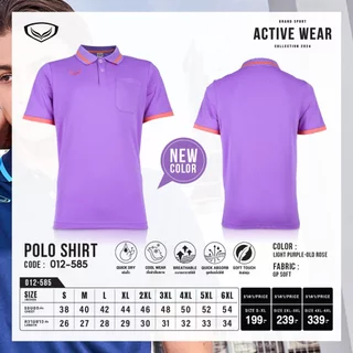 GRAND SPORT เสื้อคอปกตัดต่อแขน (สีใหม่) รหัส : 012585
