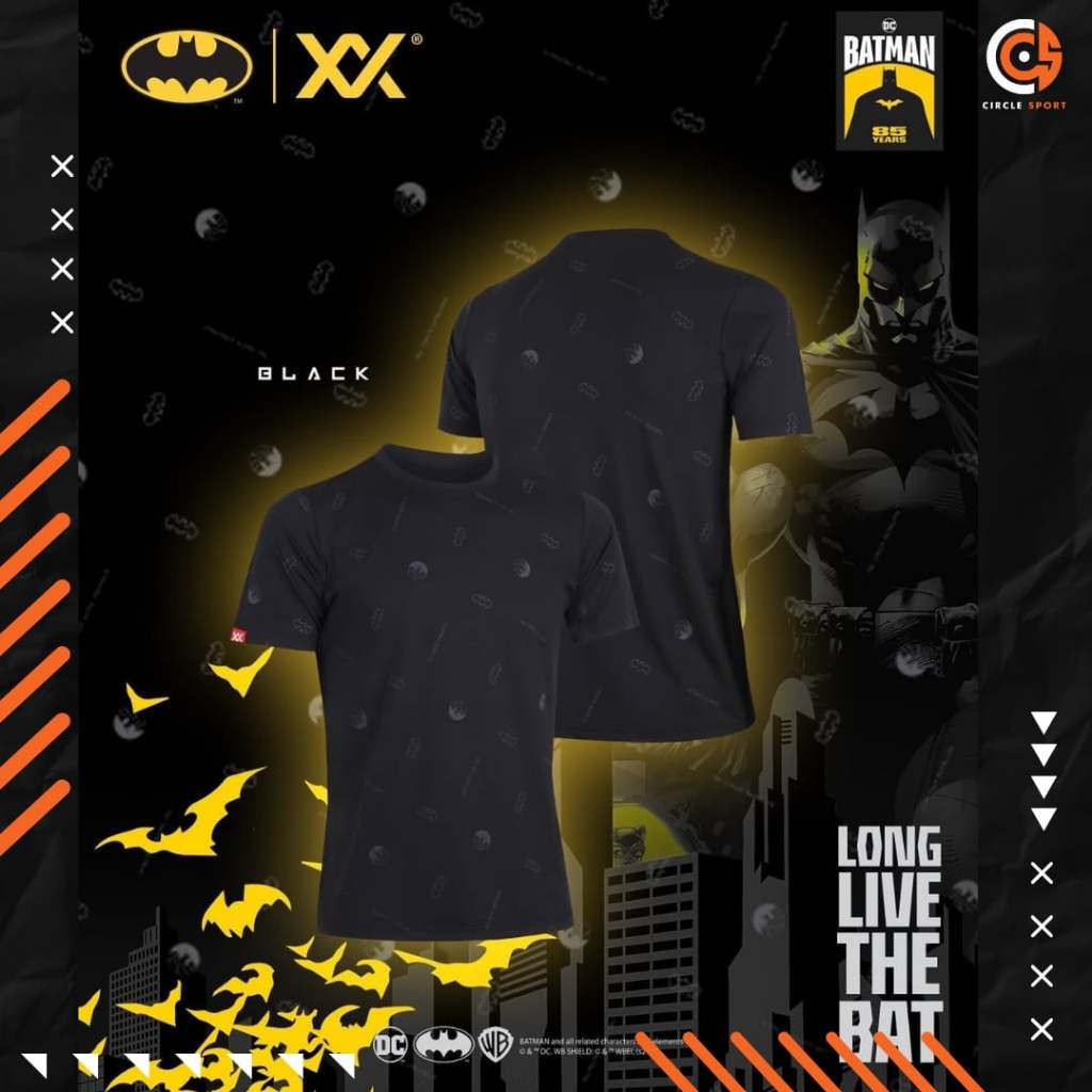 เสื้อแบดมินตัน MAXX X BATMAN Shirt MLTEE05 เสื้อออกกำลังกาย (สินค้าลิขสิทธิ์แท้ 100%) *มีบริการสกรีนเพิ่มชื่อตัวเอง*