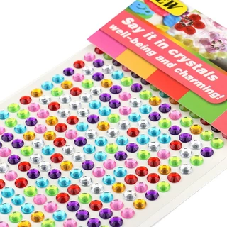[พร้อมส่ง] 6/5/4/3mm. สติ๊กเกอร์ คริสตัล เพชร DIY Acrylic Crystal Diamond Sticker Decoration ตกแต่ง หนังสือ งานฝีมือ