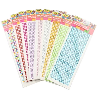 [พร้อมส่ง] 6/5/4/3mm. สติ๊กเกอร์ คริสตัล เพชร DIY Acrylic Crystal Diamond Sticker Decoration ตกแต่ง หนังสือ งานฝีมือ