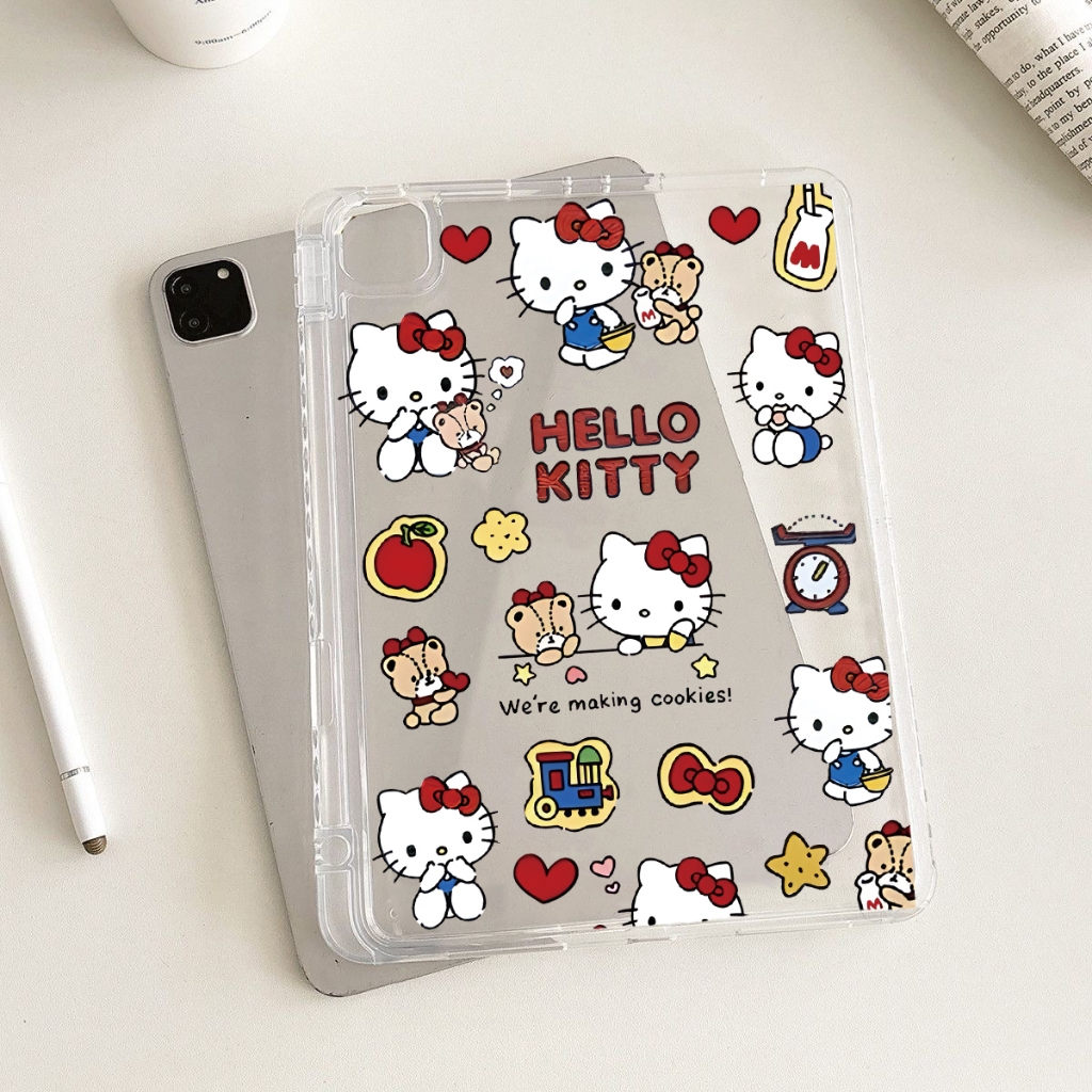 ⚡เคสใช้สำหรับไอแพด⚡มีที่ใส่ปากกา กันกระเเทกซิลิโคน รุ่น mini1/2/3/4/5/6 gen6/7/8/9 air1/2/3/4/5 ฝาหลังแบบใส TPU
