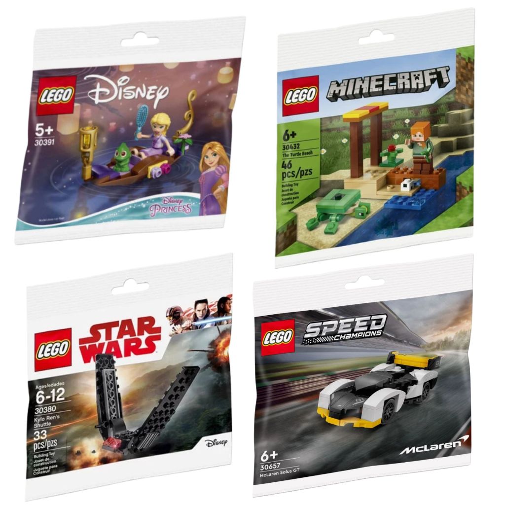 LEGO Polybag (Disney 30391, Minecraft 30432 , Star Wars 30380,Speed Champions 30657)
