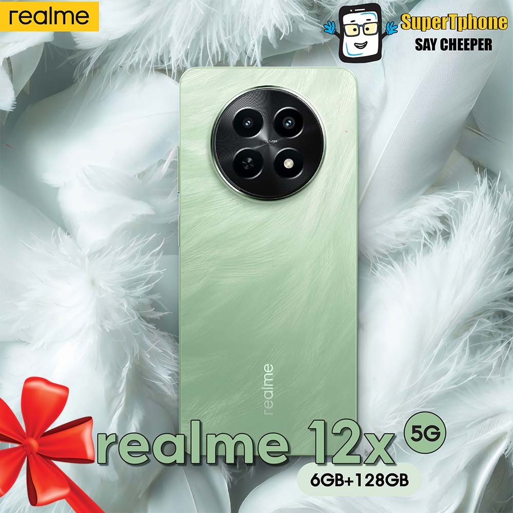 Realme 12X รุ่น 5G(6+128GB)ชิปเซ็ต 5G ที่ทรงพลัง ดีไซน์โดดเด่น(By Shopee  SuperTphone1234)