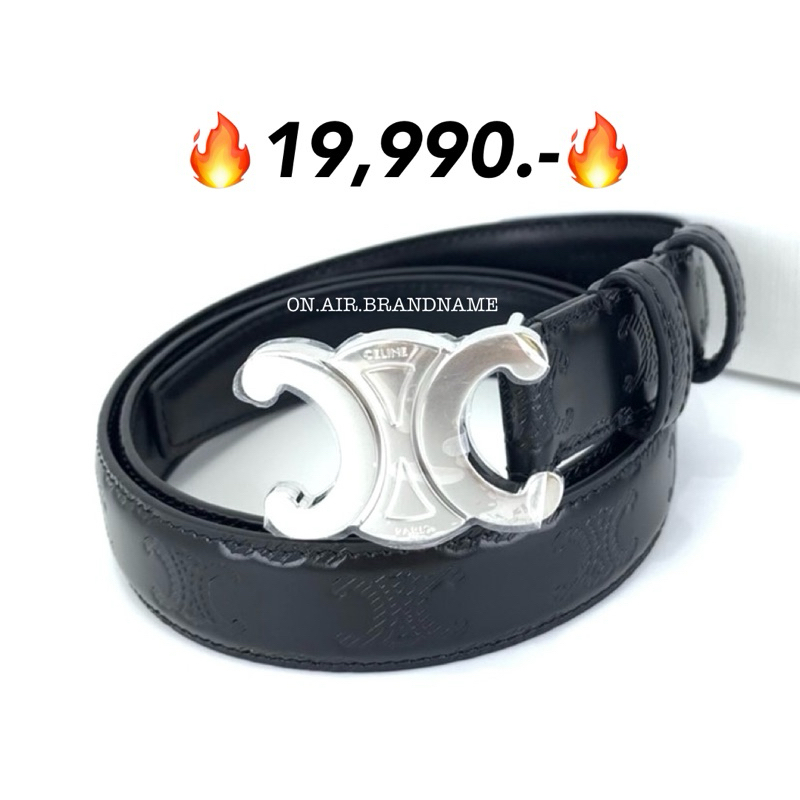 New celine medium belt 2.5 cm. เข็มขัด ปั๊มลาย ราคาดีงาม