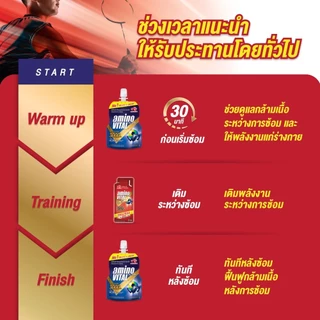 AMINO VITAL SHOT เจลพลังงาน 45 g มี BCAAs และกรดอะมิโนที่จำเป็น ทานง่าย ดูดซึมเร็ว