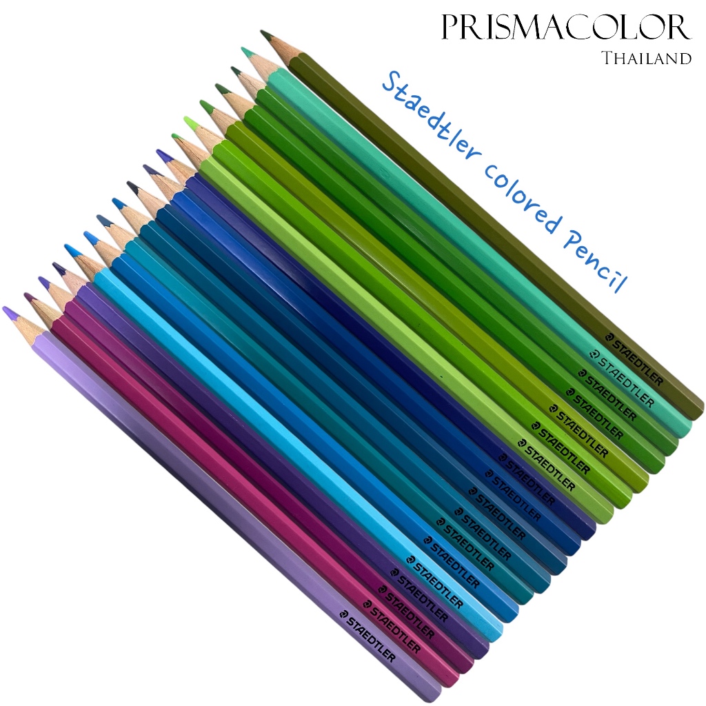 ดินสอสีไม้ Staedtler รุ่น 143 กลุ่มสีม่วง ฟ้า เขียว จำหน่ายแบบแยกแท่ง