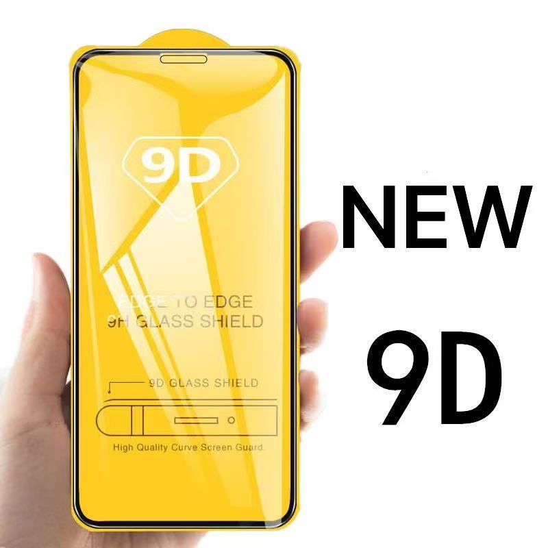 ์New ฟิล์มกระจก 9D สำหรับ7P/8P/X/XS/XR/i11/11Pro/Xs Max/11Pro Max/12Pro Max/12/12Pro/13/13Pro/14/14P