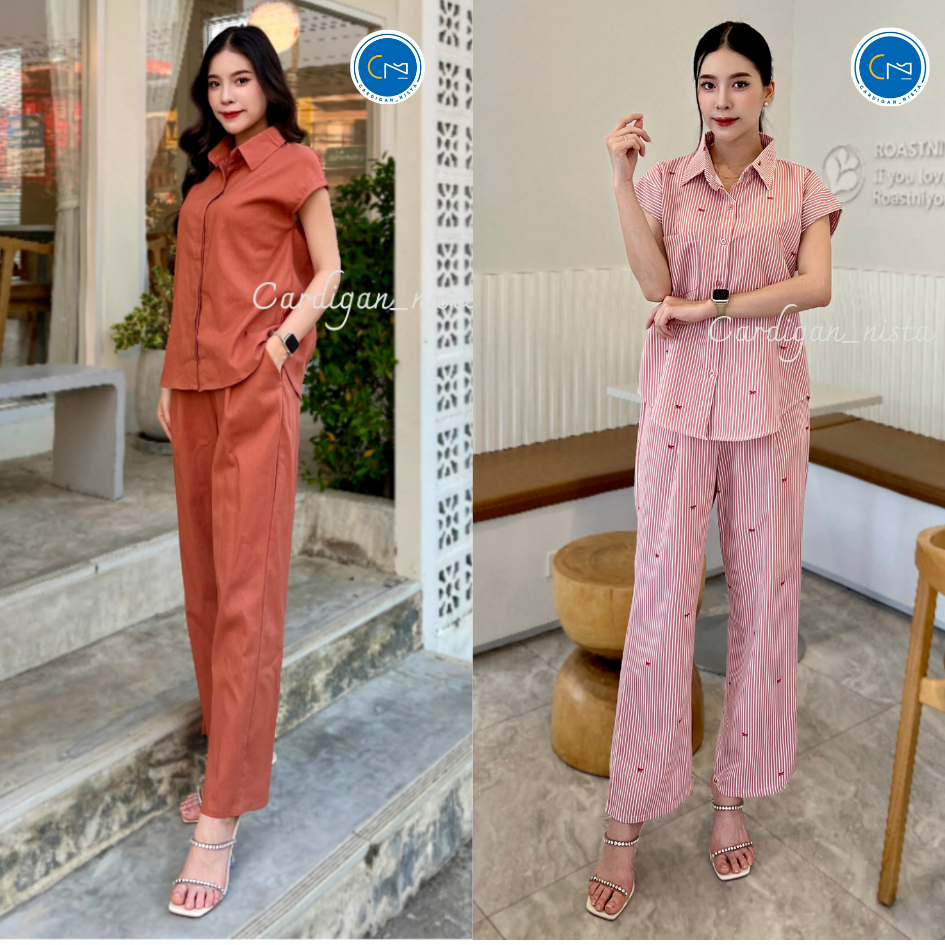 MT.MATINEE เซตเสื้อ มาพร้อมกางเกง สีสันสดใส ต้อนรับSUMMER CARDIGAN_NISTA