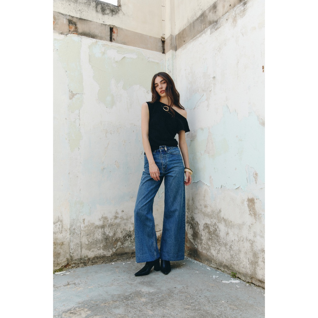 STUDIO UNKNOWN - Nash Knit Top เสื้อนิตตัดต่อเทคนิคการทอลายดีไซน์ปลายรุ่ย รูปที่ 7